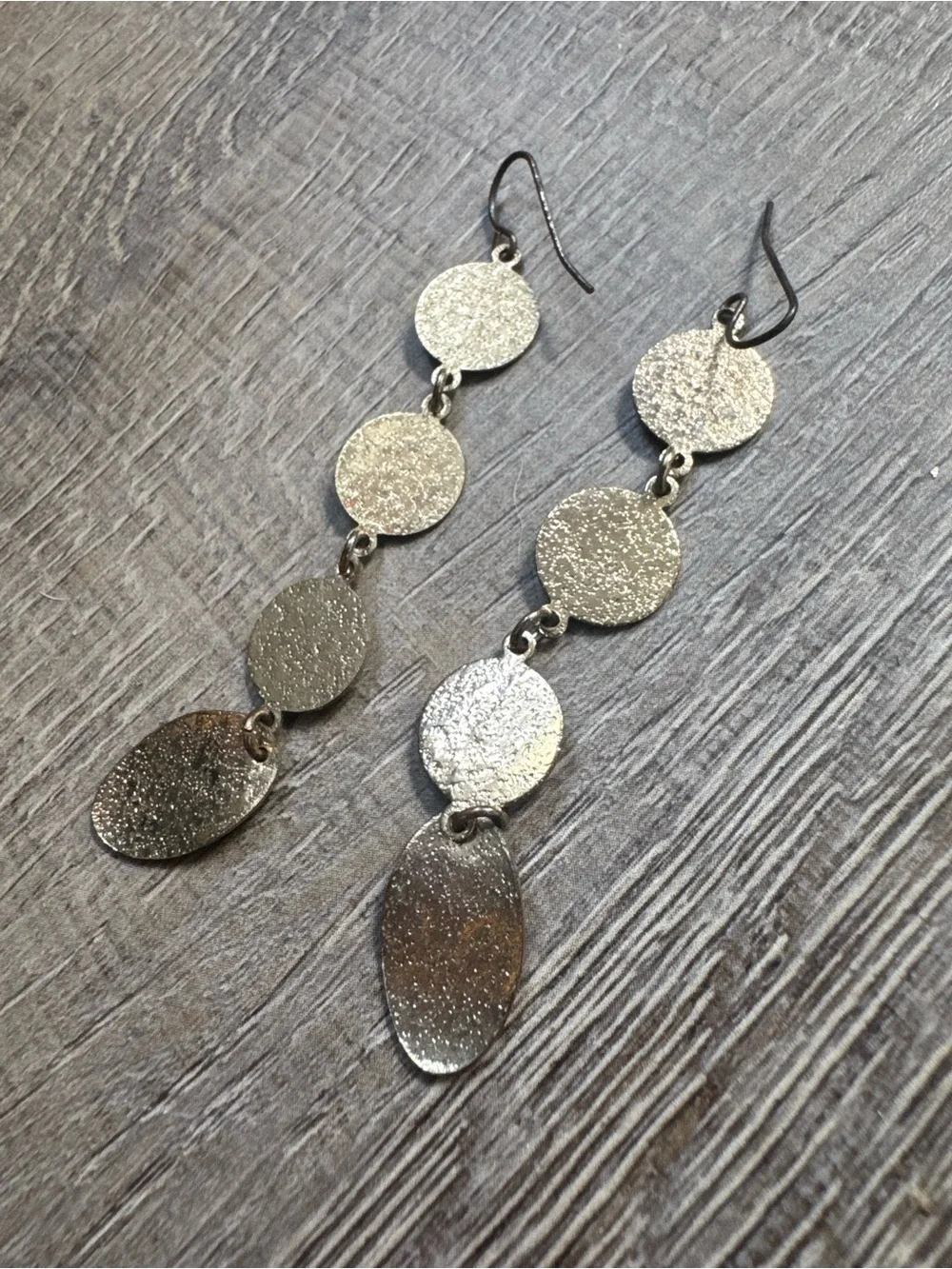 Dainty Gold-Tone Multi Disc Drop Earrings for Women